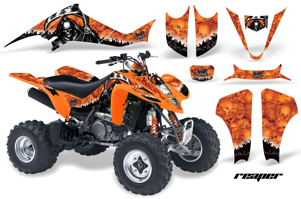 Kawasaki KFX 400 03-08 Graphics Reaper Orange